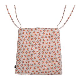 Подушка на стул из хлопка с графичным принтом Ягоды из коллекции Russian North, 40х40 см, Tkano