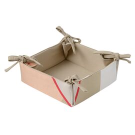 Корзинка для хлеба из хлопка бежевого цвета с авторским принтом из коллекции Freak Fruit, 30х30 см, Tkano