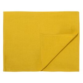 Дорожка на стол из стираного льна горчичного цвета из коллекции Essential, 45х150 см, Tkano