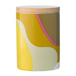 Банка для хранения горчичного цвета с авторским принтом из коллекции Freak Fruit , 275мл, Tkano