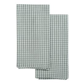 Набор вафельных кухонных полотенец серого цвета из умягченного хлопка из коллекции Essential, 50х70, Tkano