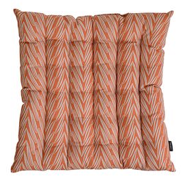 Подушка на стул стеганая из хлопка с графичным принтом Колосья из коллекции Russian North, 40х40 см, Tkano