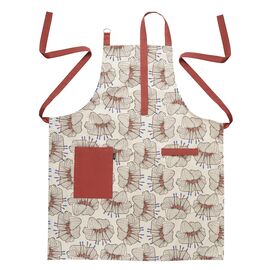 Фартук из хлопка молочного цвета с принтом Цветы из коллекции Prairie, 85х70 см, Tkano