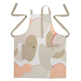 Фартук из хлопка бежевого цвета с авторским принтом из коллекции Freak Fruit, 85х70 см, Tkano