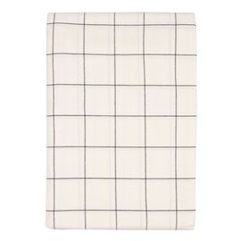 Скатерть из хлопка круглая белого цвета в клетку из коллекции Essential, 160 см, Tkano