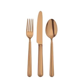 Набор из 24 столовых приборов на 6 персон, нержавеющая сталь, медное покрытие,  Metropolitan Copper, Broggi