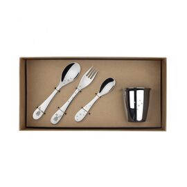 Набор 4 предмета чашка + ложка + вилка + стакан нерж.сталь, коллекция OCTAVE & SIDONIE, Guy Degrenne