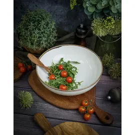 Салатник 25 см фарфор цвет бежевый, Seasons Бежевый, Porland