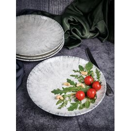 Тарелка мелкая 25 см, без борта,  цвет серый, BLIZZARD, Porland