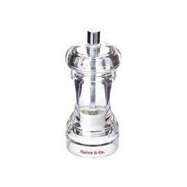 Мельница для соли и перца h 11,5 см, акрил, прозрачная, серия SPICE & CO, Bisetti