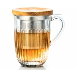 Кружка для заварки чая с металл. фильтром и  дерев.крышкой, 400 мл, h 13 см,  d 9 см, серия OUESSANT, La Rochere