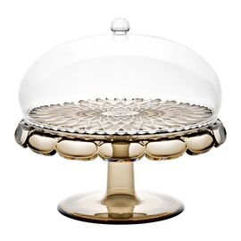 Блюдо для торта с крышкой Vanity, 30 см, коричневое, Guzzini