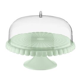Блюдо для торта с крышкой Tiffany, 30 см, зеленое, Guzzini