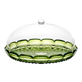 Блюдо сервировочное с крышкой Vanity, 30 см, зеленое, Guzzini