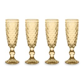 Набор из 4-х бокалов для шампанского, 150 мл, цвет янтарный, Dubai, WD Lifestyle