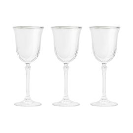 Набор из 6-ти бокалов для вина, 225 мл, с серебристым кантом, Gemma Platinum, Le Stelle