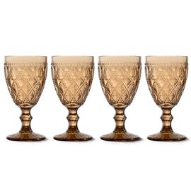 Набор из 4-х бокалов для вина, 400 мл, цвет янтарный, Dubai, WD Lifestyle