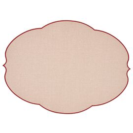 Салфетка подстановочная овальная Flowers, 48,8х36 см, розовая, Guzzini