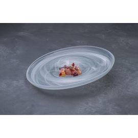 Тарелка d 21 см, h 6 см, стекло, серия Ola, ArdaCam
