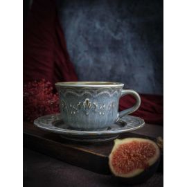 Чашка 210 мл, 12x9,2 см, h 6,3 см, фарфор, Vintage, Casa di fortuna