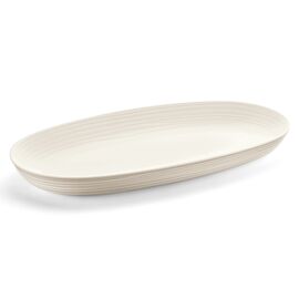 Блюдо сервировочное Tierra, 22,9х41х4,2 см, молочно-белое, Guzzini