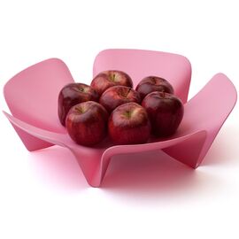 Ваза для фруктов Flower розовая, Qualy