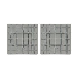 Набор блюд SQUARE 2 шт. квадратных 21х21 см, бессвинцовый хрусталь дымчатый, Nachtmann