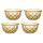 Набор из 4-х пиал, 13 см, 400 мл, цвет янтарный, Dubai, WD Lifestyle