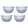 Набор из 4-х пиал, 13 см, 400 мл, цвет голубой, Dubai, WD Lifestyle