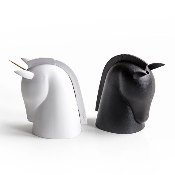 Держатель для зубочисток Unicorn, черный, Qualy, изображение 5
