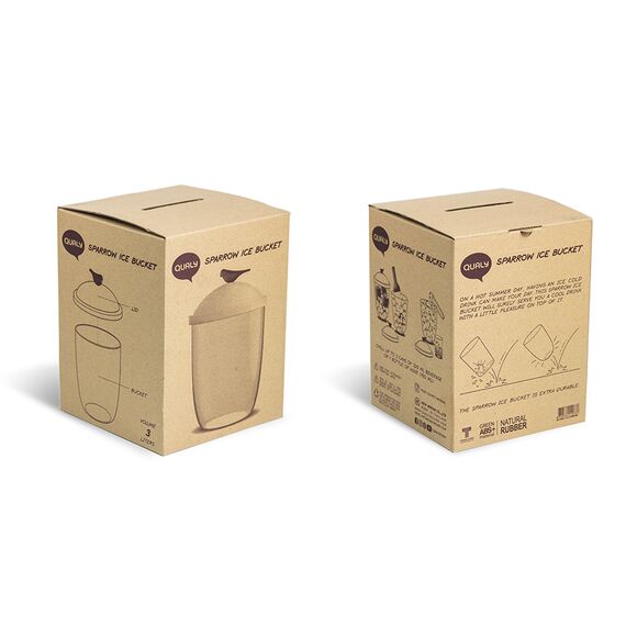 Емкость для льда Sparrow, белая с черным, Qualy, изображение 4