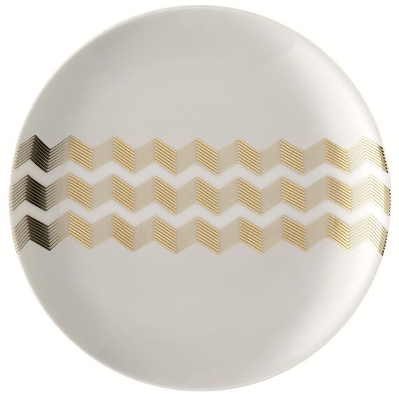 Набор блюдец Signature, Chevron, ?16cm, золото, 4 шт., LSA International, изображение 6