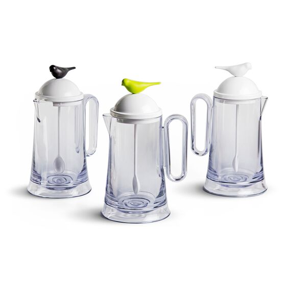 Кувшин Sparrow с ложкой, белый с зеленым, Qualy, изображение 4