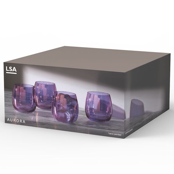 Набор бокалов Aurora, 370 мл, фиолетовый, 4 шт., LSA International, изображение 5