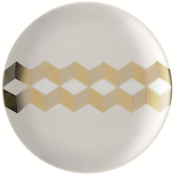 Набор блюдец Signature, Chevron, ?16cm, золото, 4 шт., LSA International, изображение 5