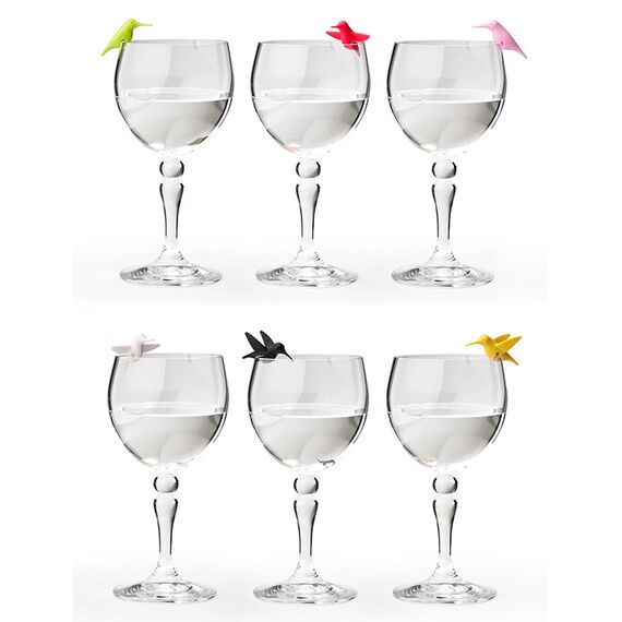 Маркеры для бокалов Humming Bird 6 шт., Qualy, изображение 2