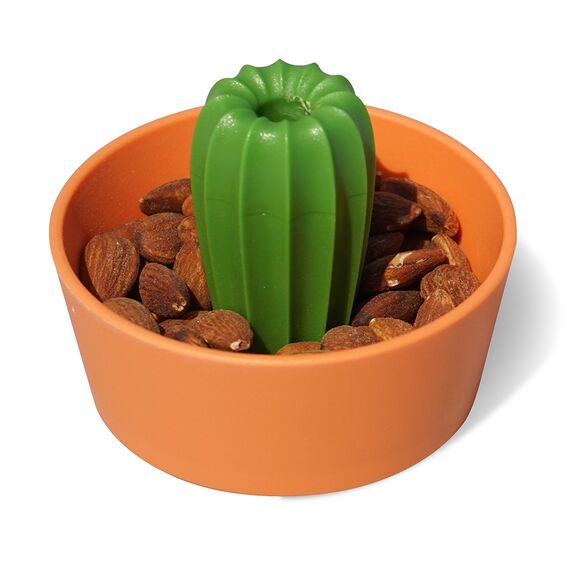 Миска для снеков Cacnuts, оранжевая с зеленым, Qualy