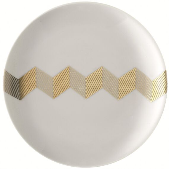 Набор блюдец Signature, Chevron, ?16cm, золото, 4 шт., LSA International, изображение 4