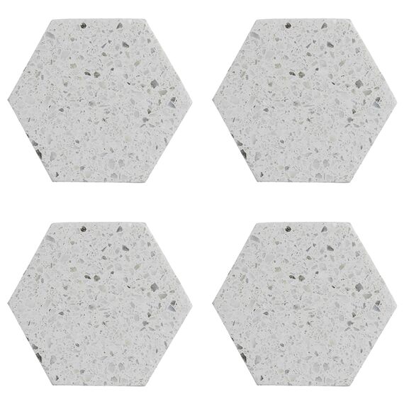 Набор из 4 подставок из камня Elements Hexagonal 10 см, TYPHOON