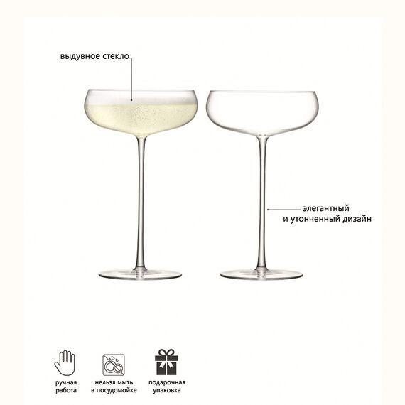 Набор креманок для шампанского Wine Culture, 320 мл, 2 шт., LSA International, изображение 6