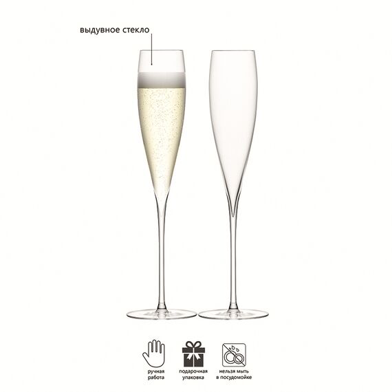 Набор бокалов для шампанского Savoy, 200 мл, 2 шт., LSA International, изображение 6