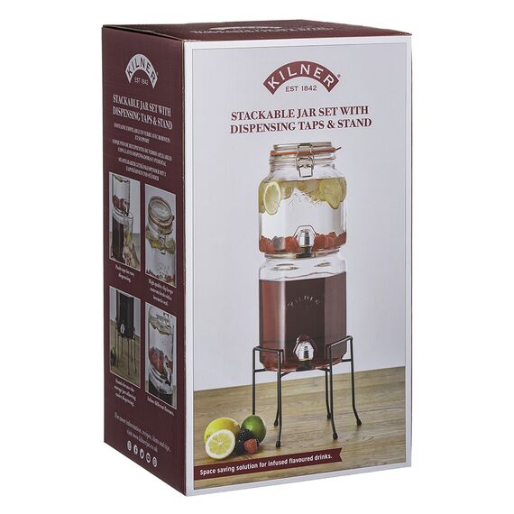 Набор из 2 диспенсеров на подставке 2,1 л и 3,1 л, Kilner, изображение 6