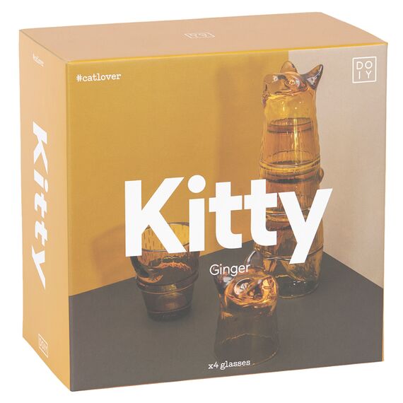 Набор из 4 стаканов Kitty, имбирь, Doiy, изображение 4