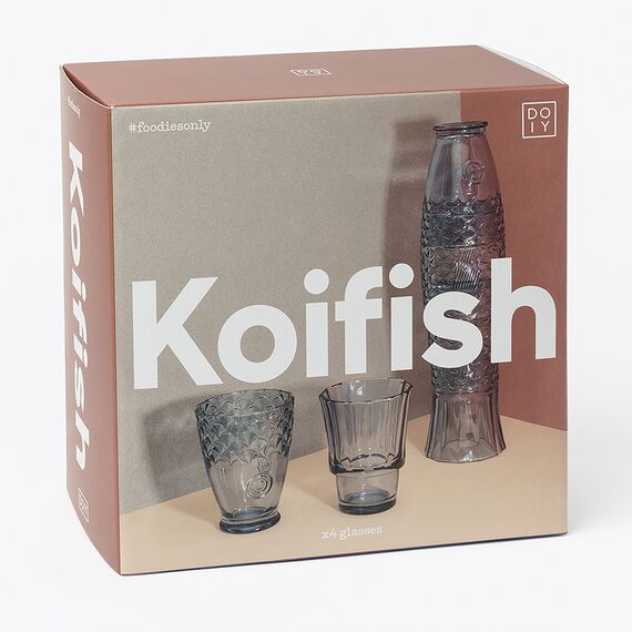 Набор подарочный из 4-х стаканов Koifish, голубой, Doiy, изображение 5