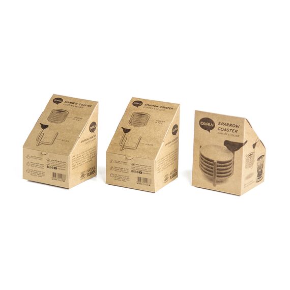 Набор подставок под чашки Sparrow, белый, Qualy, изображение 3