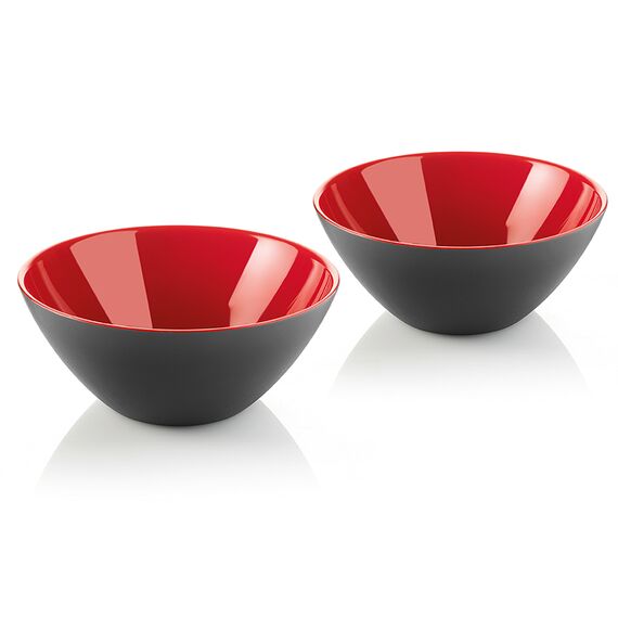 Набор мисок My Fusion, ?12 см, черно-красный, 2 шт., Guzzini