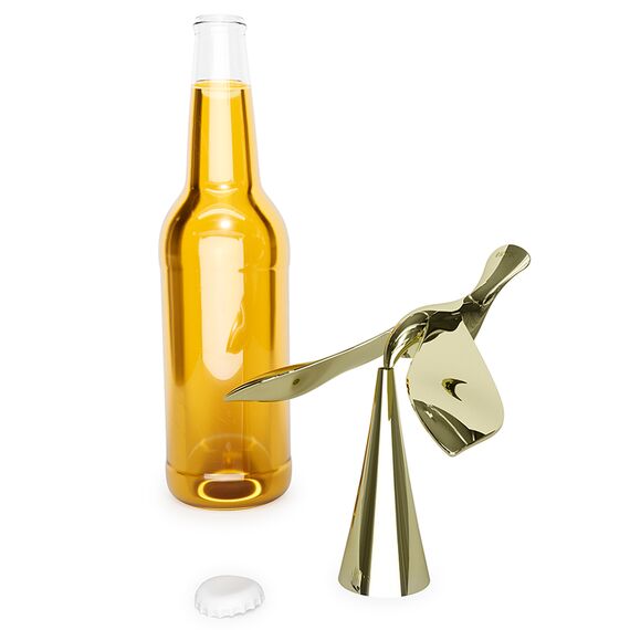 Открывалка для бутылок на подставке Tipsy латунь, Umbra, изображение 4