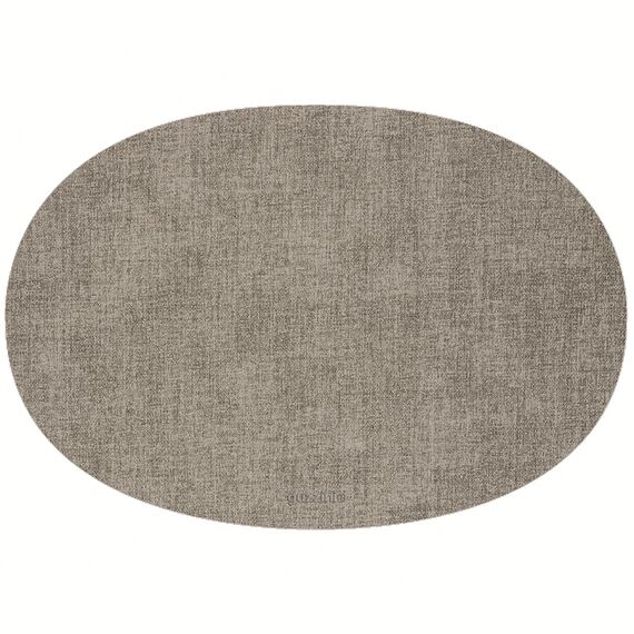 Салфетка подстановочная овальная двухсторонняя Fabric, серая, Guzzini