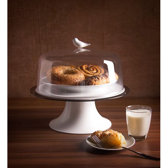 Тортовница Sparrow белая, Qualy, изображение 2