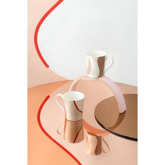 Кружка бежевого цвета с авторским принтом из коллекции Freak Fruit, 350мл, Tkano, изображение 6